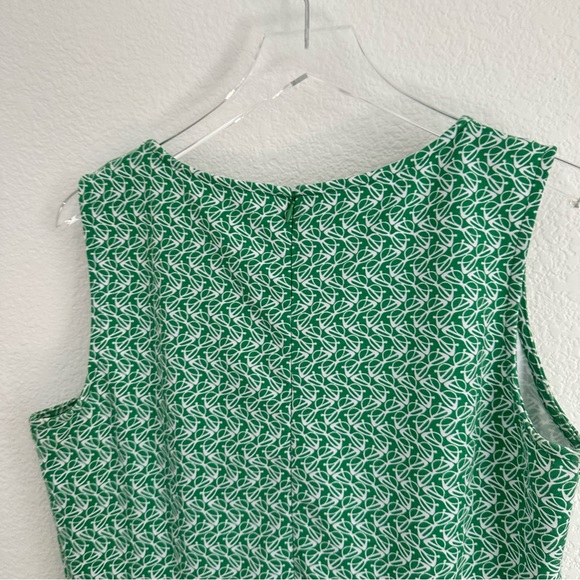Talbots Quirky Glasses Print Dress in Green - Picture 4 of 5